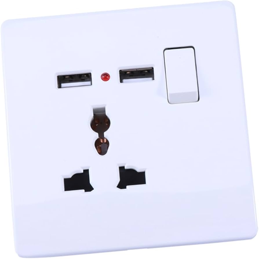 Black Universal Smart USB C Wall Socket,TypeC18W Fast, 52 OFF