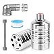 Automatisches Schwimmerventil,Schwimmventil 1/2’’ oder 3/4’’ Automatische Wasserstandsregelung Einstellbar 304 Edelstahl für Wassertanks, Fischteiche, Pools, Viehtröge, Destilliergeräte