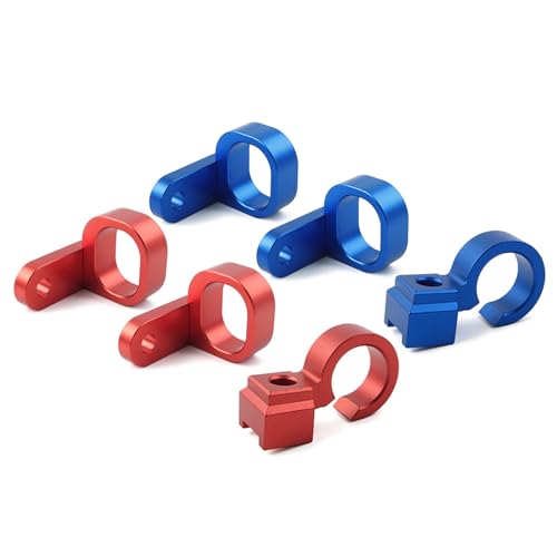 MEXWLOP Collier de serrage for tuyau frein avant et arrière moto, 2 pièces, for Suzuki, DRZ400SM 2005-2022 RMX450Z 2010-2011 Attache de tube de frein de vélo(Rot)