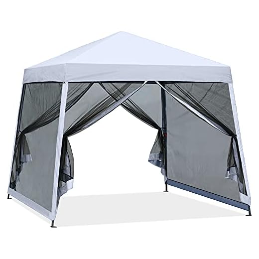 ABCCANOPY Stable Pop up Outdoor Canopy Tent with Netting Wall, White