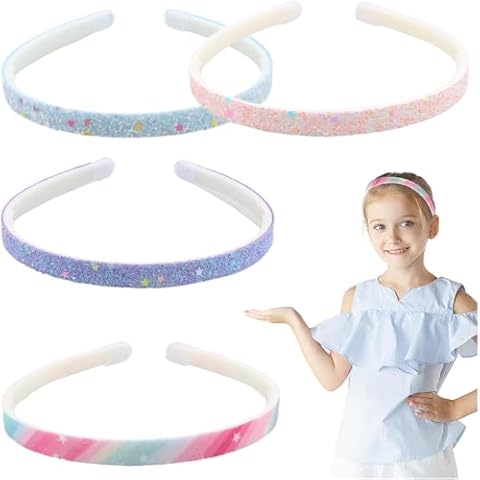 OQKAHIV Girls Glitter Headband Set - 4 Pieces Cover