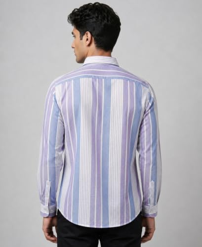 EXOTICA STYLE Store EXOTICA STYLE Men's Blue Striped Shirt - Image 3