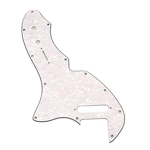 Alnicov Placa de protección de púa de guitarra para 69 piezas de guitarra Telecaster Thinline, 4 capas, color blanco perla
