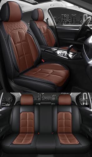 Eunncu 車 シートカバー に適し TOYOTA トヨタ シエンタ/ シエンタ170系 / C-HR 対応 アクセサリー 防水 取付簡単 ブラウン×ブラック