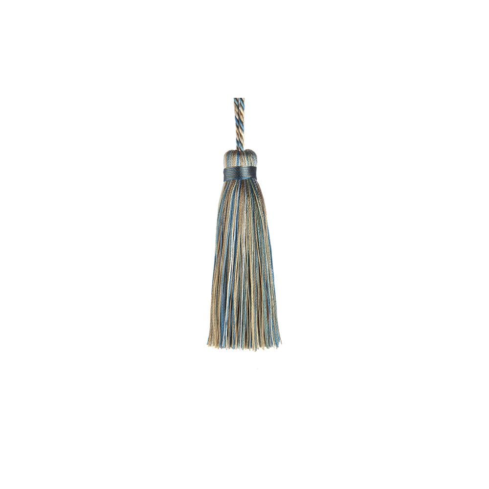Jones Florentine Key Tassels (Sky Blue/Gold) - Decorative Key Tassel - Ornament - Fabric - Casual Gathering - Housewarming