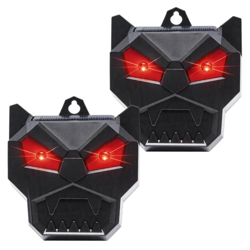 Eyourlife Predator Lights for Chicken coop,Solar Predator Deterrent Flashing Lights,Night Guard Predator Light Suitable for Yard and Chicken Coop to Stop Coyote Fox Raccoon Skunk (Black, 2)
