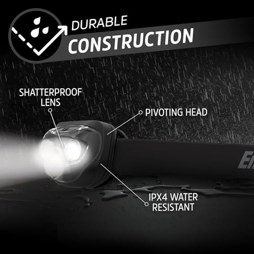 Image of Energizer LED Headlamp PRO (2-Pack), IPX4 Water Resistant Head Light | Hands-free light, camping headlamps for indoor and outdoor use, 260 lumens, head lights for forehead, 3 modes