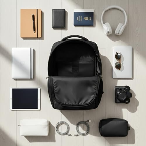 Image of GadgetBite Stealth 20 Litre Laptop Bag with 15.6 Inch Laptop Compartment USB Charging Port and Organiser Pocket Bags for Men Women Boys Office College and Travel with Bottle Pocket - Black