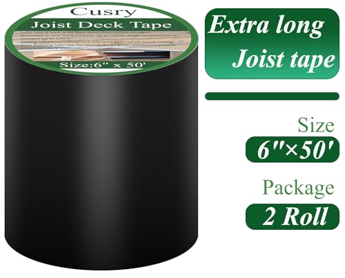 Image of Joist Tape for Decking - 6 inch x 50' Butyl Flashing Deck Tape,2 Rolls