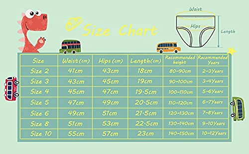 Naivete Baby Boys Rocket Underwear Kids Children Cotton Dinosaurs Panties Breathable Cars Comfort Briefs(Pack Of 6) 4T #TOP6