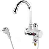 Da Jia Inc EU plug Instantnea Sin Tanque Calentador Elctrico de Agua Caliente Grifo de la Cocina de Calentamiento Instantneo Grifo con LED(Big Under Inflow)