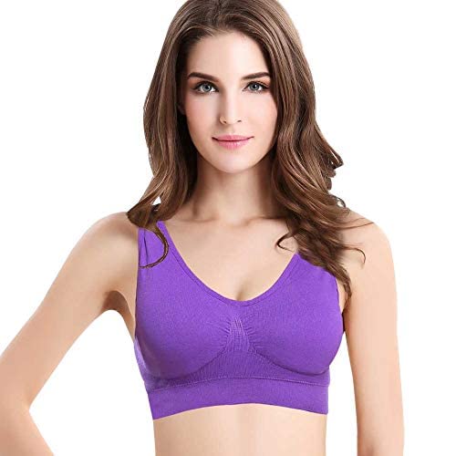 WorldCare® GZXISI Women Genie Bras with Pads Seamless Push Up Bras Plus Size XXXL Lady Body Shaper Breathable Underwear Slimming Vests Color Purple Size XXXL12352 | Pack of 1