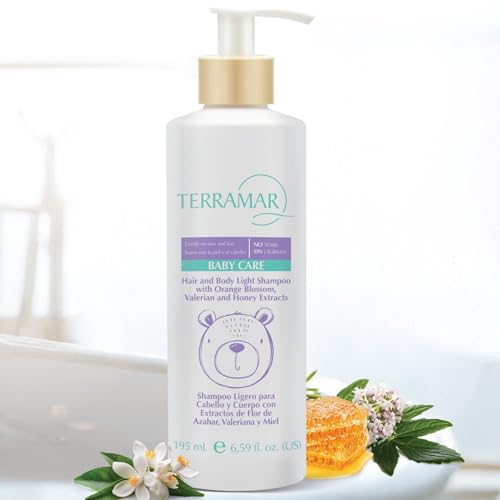 Terramar Baby Care Hair and Body Light Shampoo, No Tears Formula, Orange Blossom Valerian and Honey Extracts, 6,59 fl oz. image 4