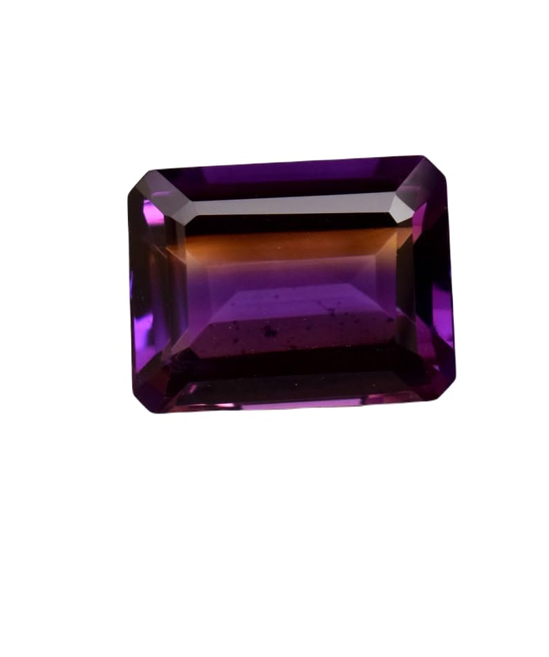 Amétrine naturelle taille émeraude pierre en vrac pour fabrication de collier et bague DIY
