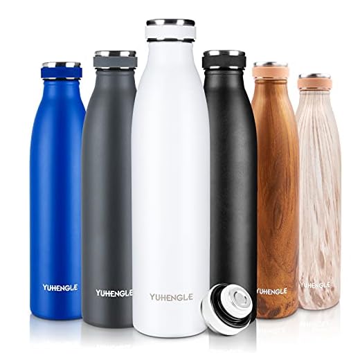 750ml Botella de Agua de Acero Inoxidable, Botella Termica con Doble Aislamiento para 12 Horas de Bebida Caliente y 24 Horas Sin BPA para Deporte, Oficina, Yoga, Ciclismo