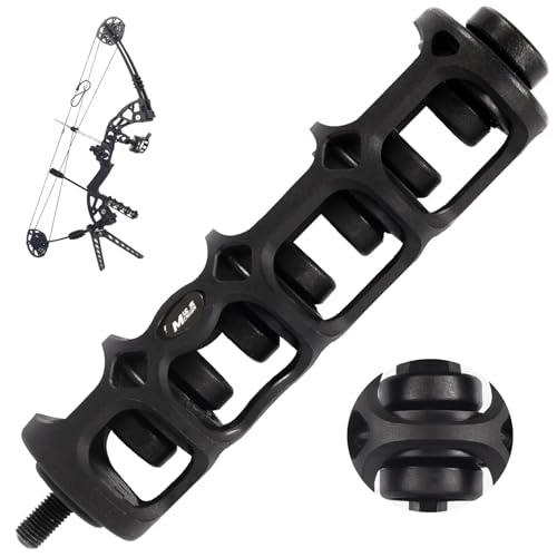 FENJANER Archery 6" Lightweight Bow Stabilizer - Flexible Coupling Stabilizer for Compound/Recurve Bow Reduceing Noise and Vibration