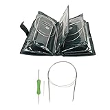 BAOFUYA 11-teiliges Metall-Rundstricknadel-Set, Länge 120 cm, Lange Runde Stricknadeln für DIY-Mützen, Schals, Handschuhe