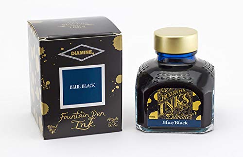 Diamine Ink Bottles - Choose Colour & Bottle Size 80ml/250ml/500ml, Perfect for Artists, Writers, Schools, Large Workplaces (80ml, Blue/Black) โ image 1