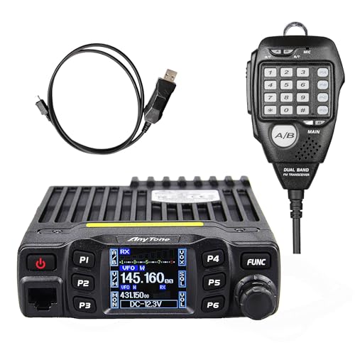 AnyTone AT-778UVII Transceiver Mobile Radio Dual Band 25W VHF/UHF VOX Vehicle Car Radio w/Cable
