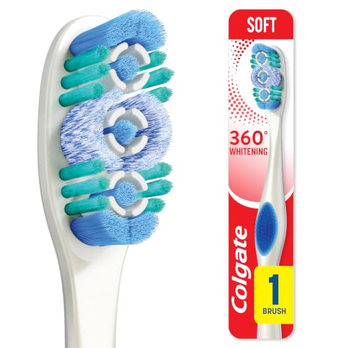 Image of Soft , Pack 1 : Colgate 360 Optic White Full Head Toothbrush, Soft