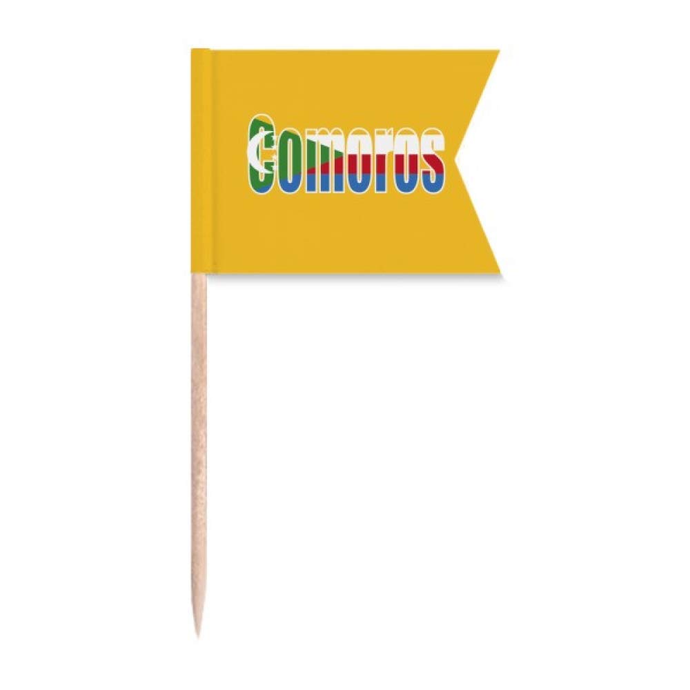 Plaque de fromage marquée avec un cure-dent drapeau Comores pour éviter les erreurs de buffet