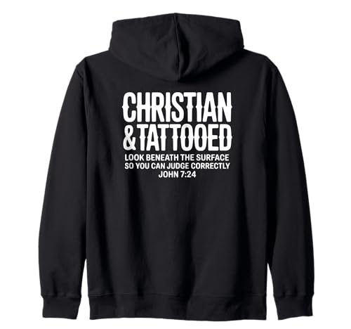Cristiano Y Tatuado Fiel Creyente Entintado Sudadera con Capucha
