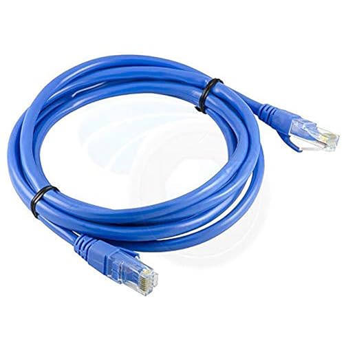 Image of Madhabi LAN Cable 3 Meter - CAT5e Ethernet Patch Cord with RJ45 Connector, High-Speed Internet Network Cable for Computer, Laptop, Router, Modem, Switch, Gaming & Office Use - Blue