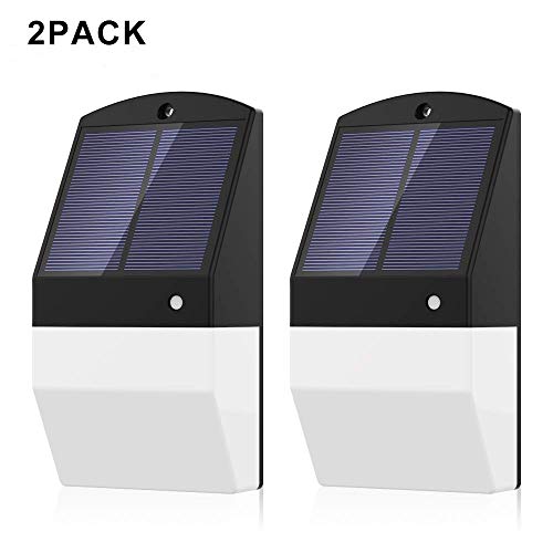 VOVOVO Luz Solar Jardín, 25 LED Foco Solar con Sensor Movimiento 180º Gran Angular de Iluminación Lámpara Solar Exteriors Impermeable para Patio, Garaje