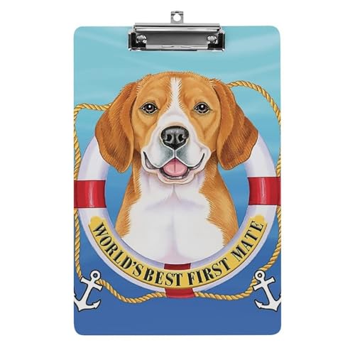 クリップボード 浮輪を持つ犬 A4サイズ対応 クリップファイル バインダークリップ 用箋ばさみ ファイルボード メモ帳 縦型 書類整理 おしゃれ かわいい 筆記 多機能 壁掛け プレゼント