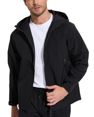 romansong Jaqueta de chuva masculina com capuz, unissex, impermeável, leve, para ciclismo, golfe, ca