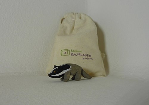 Dachs klein schnuppernd von Lotte Sievers-Hahn 2,5 cm mit Baumwollbeutel Krippenfigur Cover