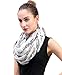 Lina & Lily Musical Note Print Women's Infinity Scarf Lightweight (White)
