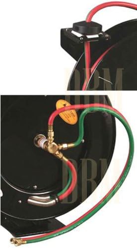 100' FT Retractable Welding Hose Reel Wall Truck Mount Oxygen Acetylene Mig 1/4"