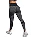 Yaavii Pantalon Yoga Longue Legging de Sport Taille Haute sans Couture pour Femme - Noir - M/EU38-40