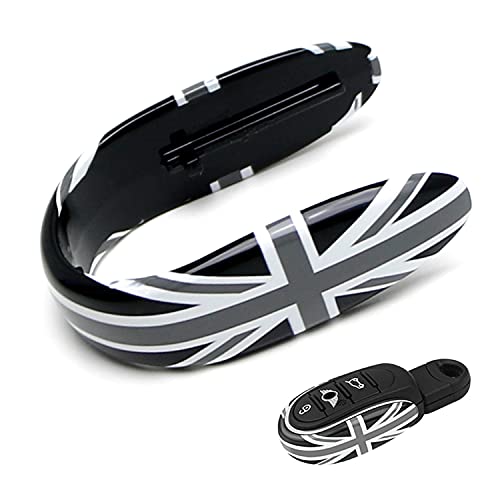 iJDMTOY Slim Size Black/Grey Union Jack UK Flag Style Key