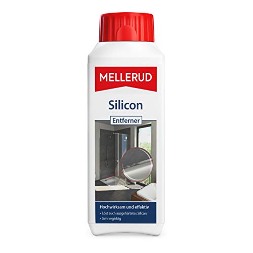 MELLERUD Silicon Entferner – Reinigungsmittel zum Entfernen von Siliconfugen– 1 x 0,25 l & Pattex Fugenhai, handlicher Fugenkratzer zum Entfernen von alten Silikonfugenr, 1er Pack mit Ersatzklinge
