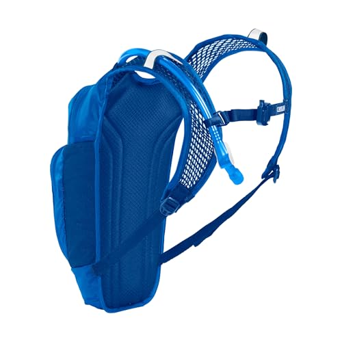 Image of CamelBak Mini M.U.L.E. Kids Hydration Backpack, Lightweight Trail and Bike Pack with 50oz Reservoir, Blue