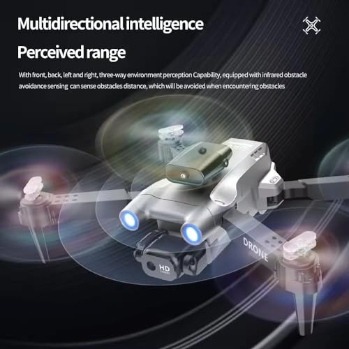 Image of WEADFAX-Drone-with-4K-Camera-WiFi-FPV-1080P-HD-Dual-Foldable-RC-Drone-Altitude-Hold-Headless-Mode-Visual-Positioning-Auto-Return-App-Control-Quad-Copter (D2)