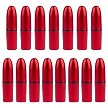 AUEAR, Empty Lipstick Tubes Bullet Shaped Holders Lip Balm Container for DIY Red, 15 Pack
