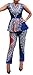 Blansdi Women African Print Bodycon Peplum Blouse Tops Long Pants 2 Piece Suit Sets Outfits