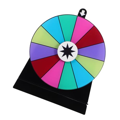 FELTECHELECTR Acrylic Game Wheel with 12 Slots Rotating Prize Wheel for Interactive Party Games Carnival and Events