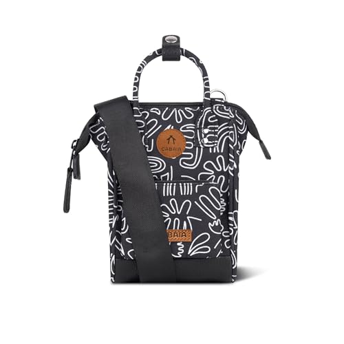 CABAIA Nano Bag Amiens – Sac Bandoulière 1,8 L pour Femme et Homme – Tissu Recyclé, Déperlant et Vegan – Design Compact et Pratique – Noir