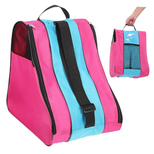 OSOLADY Roller Skate Backpack Spacious Ice Skating Bag for Inline Skates Accessories Durable Oxford Versatile Storage for Sports Gear Stylish Design for Young Skaters