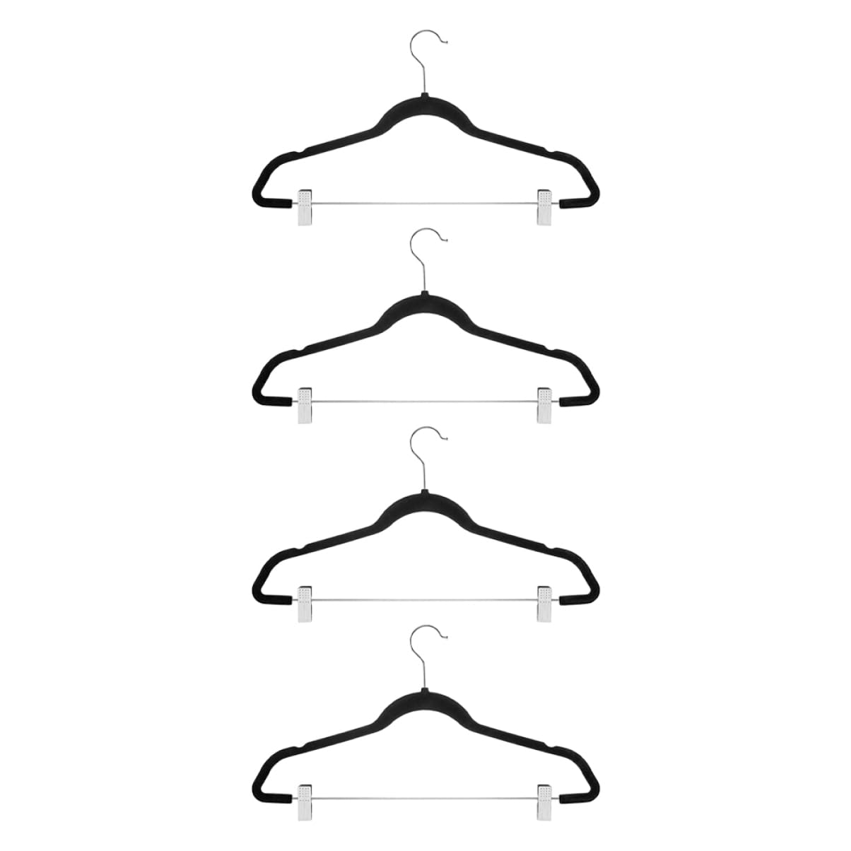 ABOOFAN 4Pcs Skirt Hangers with Skid Clips Household Jeans Hangers for Closet Organization Sturdy and Clothing Accessories