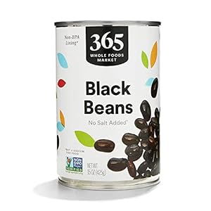 365 by Whole Foods Market, Unsalted Black Beans, 15 Ounce