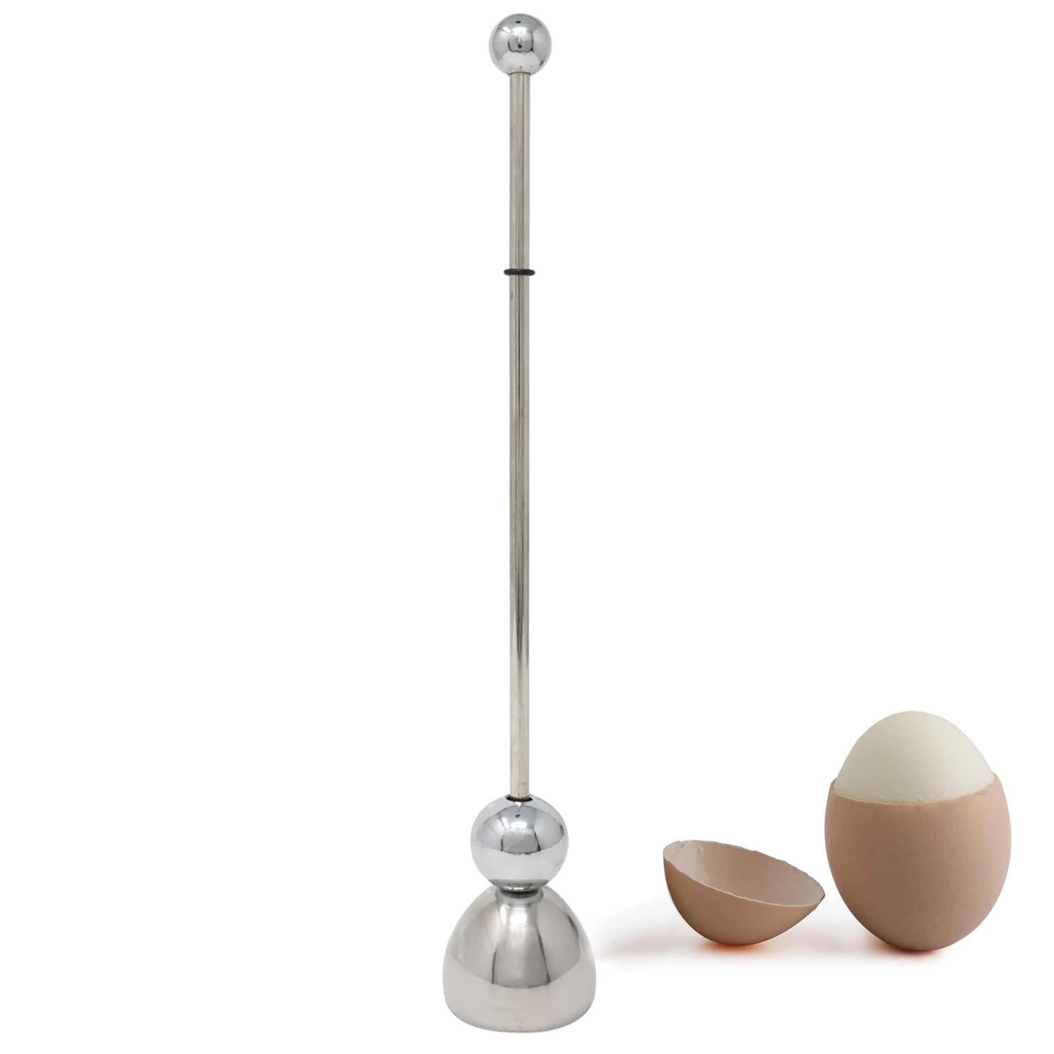 Egg Topper Egg Shell Opener, Stainless Steel Egg Cracker Tool for Soft or Hard Boiled Egg, Egg Separator Egg Shell Remover for Hard Raw Boiled Eggs Easily Cut the Top of Soft-Boiled Eggs (‎Silver)