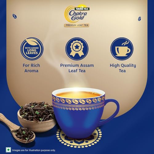 Image of Tata Tea Chakra Gold Premium Leaf, Rich Aroma & Taste, Black Tea With Leaf, 250 gram