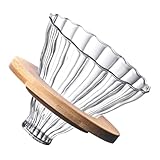 IWOWHERO Filtro de Café Reusable de Vidrio de Borosilicato con Embudo y...