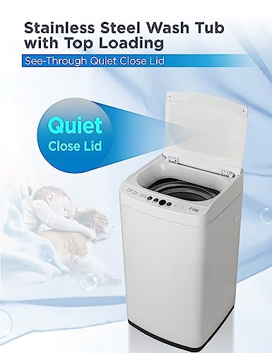 Image of 0.9 Cu. Ft. Portable Washing Machine, Compact Washing Machine with 6 Wash Cycles, Portable Clothes Washer Featuring 3 Water Levels