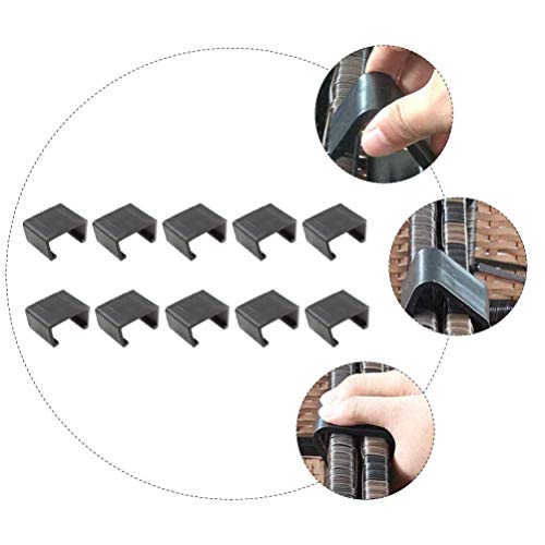 DOITOOL 10Pcs Clipes Clipes de Sofá Secional Pátio Rattan Móveis De Vime Ao Ar Livre Sofá Secional R